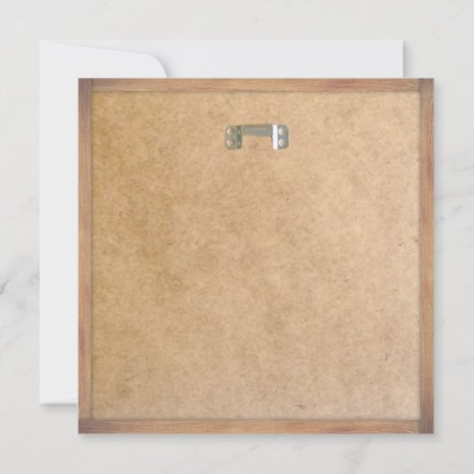 任意の大事な行事グレー文字ボードサインカスタム 招待状 (裏面)