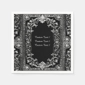 任意の大事な行事シルバーフレーム スタンダードカクテルナプキン (正面)