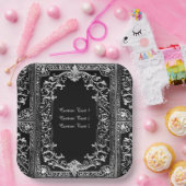 任意の大事な行事シルバーフレーム ペーパープレート (パーティー)