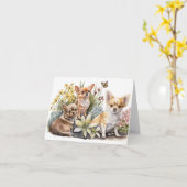 任意の大事な行事チワフアグリーティングカード カード (黄色い花)