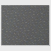 任意の大事な行事パターン（の模様が）あるスターグレーラッピング紙 ラッピングペーパー (フラット)