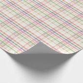 任意の大事な行事ピンクプレイド紙 ラッピングペーパー (角)