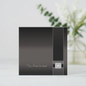 任意の大事な行事ブラックダイヤモンドアールデコ 招待状 (スタンド正面)