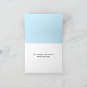 任意の大事な行事ブルーガイHi Notecardを振る サンキューカード (内部)