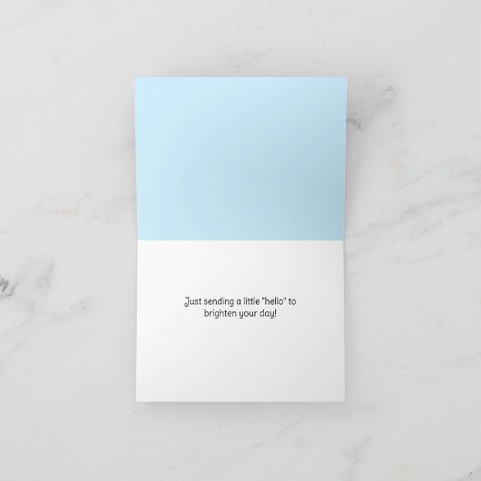 任意の大事な行事ブルーガイHi Notecardを振る サンキューカード (内部)