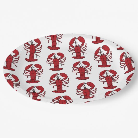 任意の大事な行事ロブスター焼き付け/沸騰パーティー ペーパープレート (アングル)