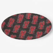 任意の大事な行事ロブスター焼く/素朴な裏庭を沸騰 ペーパープレート (アングル)