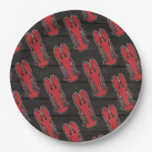 任意の大事な行事ロブスター焼く/素朴な裏庭を沸騰 ペーパープレート (正面)