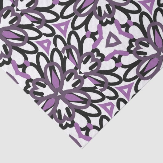 任意の大事な行事紫と灰色の幾何学的デザイン 薄葉紙 (詳細)
