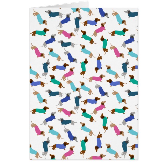 任意の大事な行事Dachshundグリーティングカード (正面)