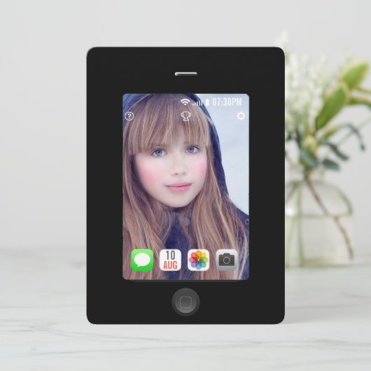 任意の大事な行事Selfieパーティーの追加フォト招待 招待状 (スタンド正面)