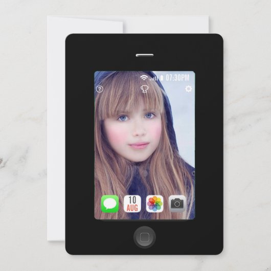 任意の大事な行事Selfieパーティーの追加フォト招待 招待状 (正面)