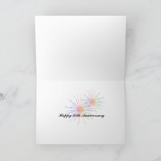 任意の年でカスタマイズ〜記念日をお祝い カード (内部)