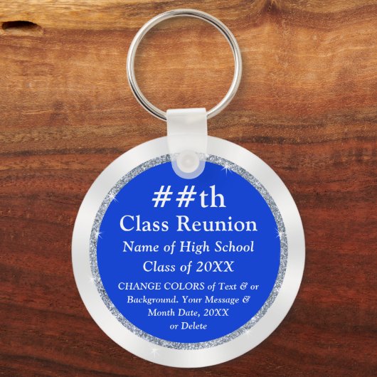 任意の年と色の格安クラス懇親会ギフトアイディア キーホルダー (正面)