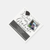 任意の年のおもしろいの事実とフォトグレーナプキン スタンダードカクテルナプキン (角)