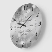 任意の年のエレガント記念日 ラージ壁時計 (傾斜)