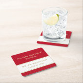 任意の年のカスタム懇親会クラスパーティー紙コースター スクエアペーパーコースター (インサイチュ)