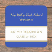 任意の年のカスタム懇親会クラスパーティー紙コースター スクエアペーパーコースター