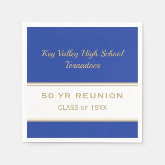 任意の年のカスタム懇親会クラスパーティー紙ナプキン スタンダードカクテルナプキン (正面)