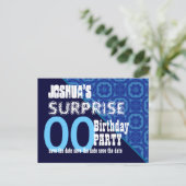 任意の年のサプライズ誕生日日付W004Zを保存 案内ポストカード (スタンド正面)