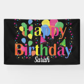 任意の年のハッピーバースデーパーソナライズされた 横断幕 (横)