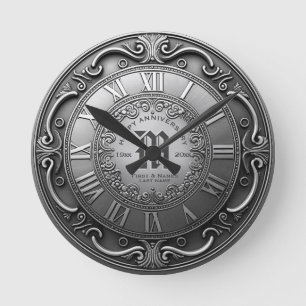 任意の年のヴィンテージのルックラウンドクロック ラウンド壁時計