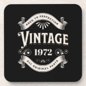 任意の年のヴィンテージ誕生日飲料用コースター コースター (正面)