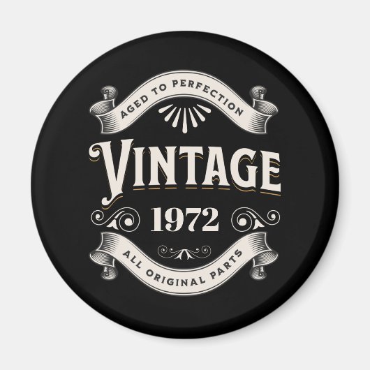 任意の年のヴィンテージ誕生日 マグネット (正面)