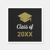 任意の年の区分おめでとう卒業者の上限 スタンダードカクテルナプキン (正面)
