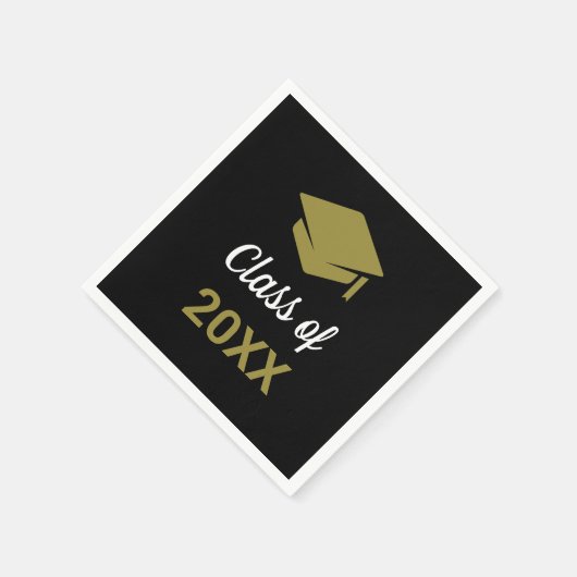 任意の年の区分おめでとう卒業者の上限 スタンダードカクテルナプキン (角)