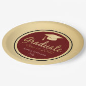 任意の年の大学院金ゴールド ペーパープレート (アングル)