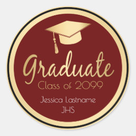 任意の年の大学院金ゴールド ラウンドシール