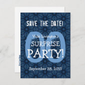 任意の年の日付の保存サプライズ誕生日S06 案内ポストカード (正面/裏面)