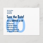 任意の年の日付の保存サプライズ誕生日S06 案内ポストカード (裏面)