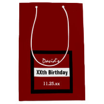 任意の年の誕生日レッドとブラックフレームカスタムZ02