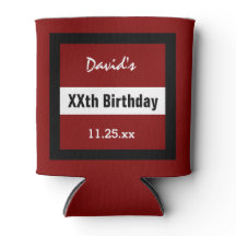 任意の年の誕生日レッドとブラックフレームカスタムZ02