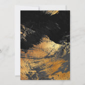 任意の年の誕生日応援黒金ゴールド 招待状 (裏面)