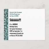 任意の年の驚きの誕生日の渦巻き日付を保存 案内ポストカード (裏面)