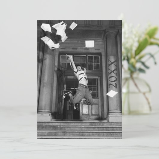 任意の年カスタム間の写真卒業発表 招待状 (スタンド正面)