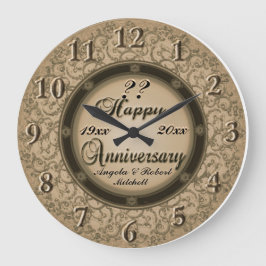 任意の年周年銅 ラージ壁時計