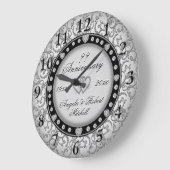 任意の年記念シルバー ラージ壁時計 (傾斜)