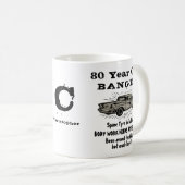 任意の年齢おもしろい誕生日マグジョークカーユーザー名を追加 コーヒーマグカップ (正面右)