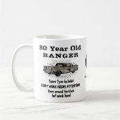 任意の年齢おもしろい誕生日マグジョークカーユーザー名を追加 コーヒーマグカップ (左)