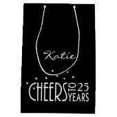 任意の年齢でパーソナライズ応援紙抱き枕 ミディアムペーパーバッグ (裏面)