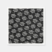 任意の年齢と名前のパーソナライズされたハッピーバースデー スタンダードカクテルナプキン (正面)