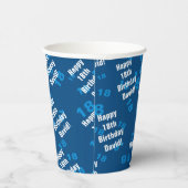任意の年齢と名前のパーソナライズされたハッピーバースデー 紙コップ (右)
