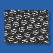 任意の年齢と名前のパーソナライズされたハッピーバースデー 薄葉紙