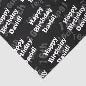 任意の年齢と名前のパーソナライズされたハッピーバースデー 薄葉紙 (詳細)