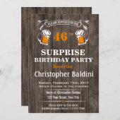 任意の年齢のためのサプライズ誕生日招待状 招待状 (正面/裏面)