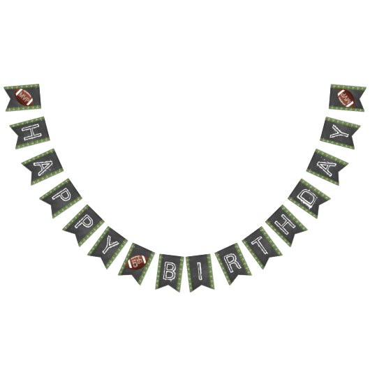 任意の年齢のサッカーバナー – MVPハッピーバースデー バンティングフラッグ (全)